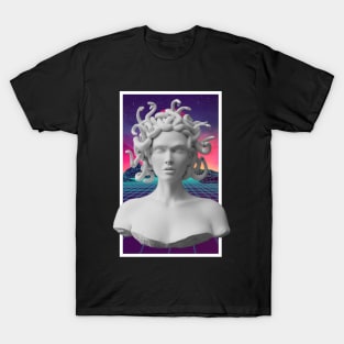 Aesthetic Vaporwave Statue - Medusa v2 T-Shirt